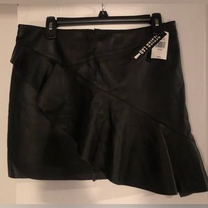 Black vegan leather skirt.